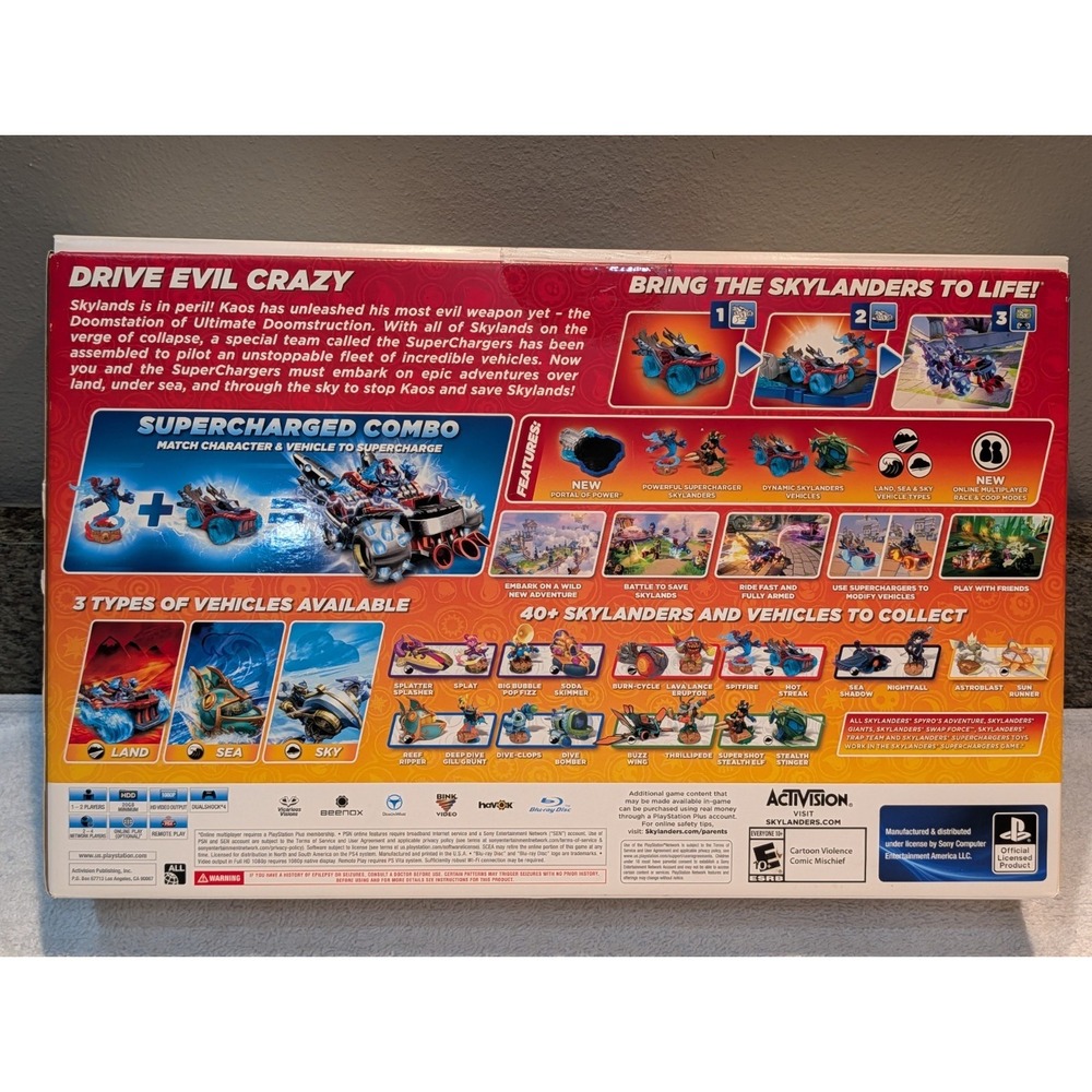 Skylanders Superchargers PS4 Figures ActiVision Starter Pack Game Brand New - Picture 9 of 12
